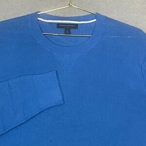 banana republic mens Lightweight Base layer Crew Neck Cotton Knit Sweater Size L
